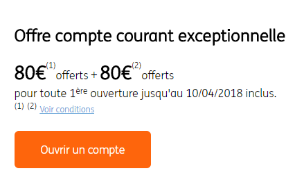 Offre BINGO, accessible pendant 10 jours chez ING Direct