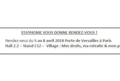 StayHome présent au salon des seniors avril 2018